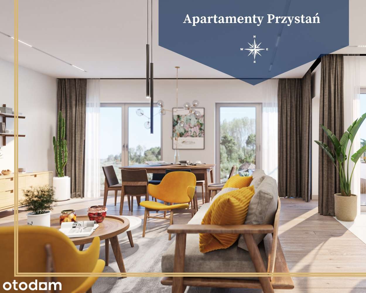 Apartamenty Przystań Olecko | 69 m² | 2 sypialnie + salon | Taras 16 m