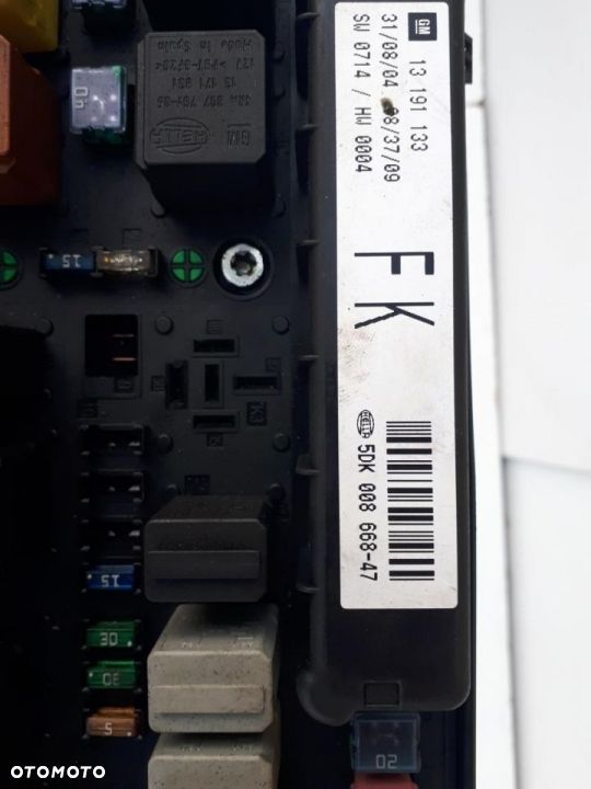 Skrzynka Bezpieczników Opel Astra H 13191133FK INNE NUMERY - 3