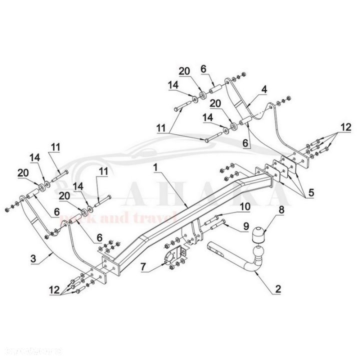 Hak Holowniczy Odkręcany Do Dacia Logan Mcv, Express Kombi, Pick-Up 2007-2013 - 4