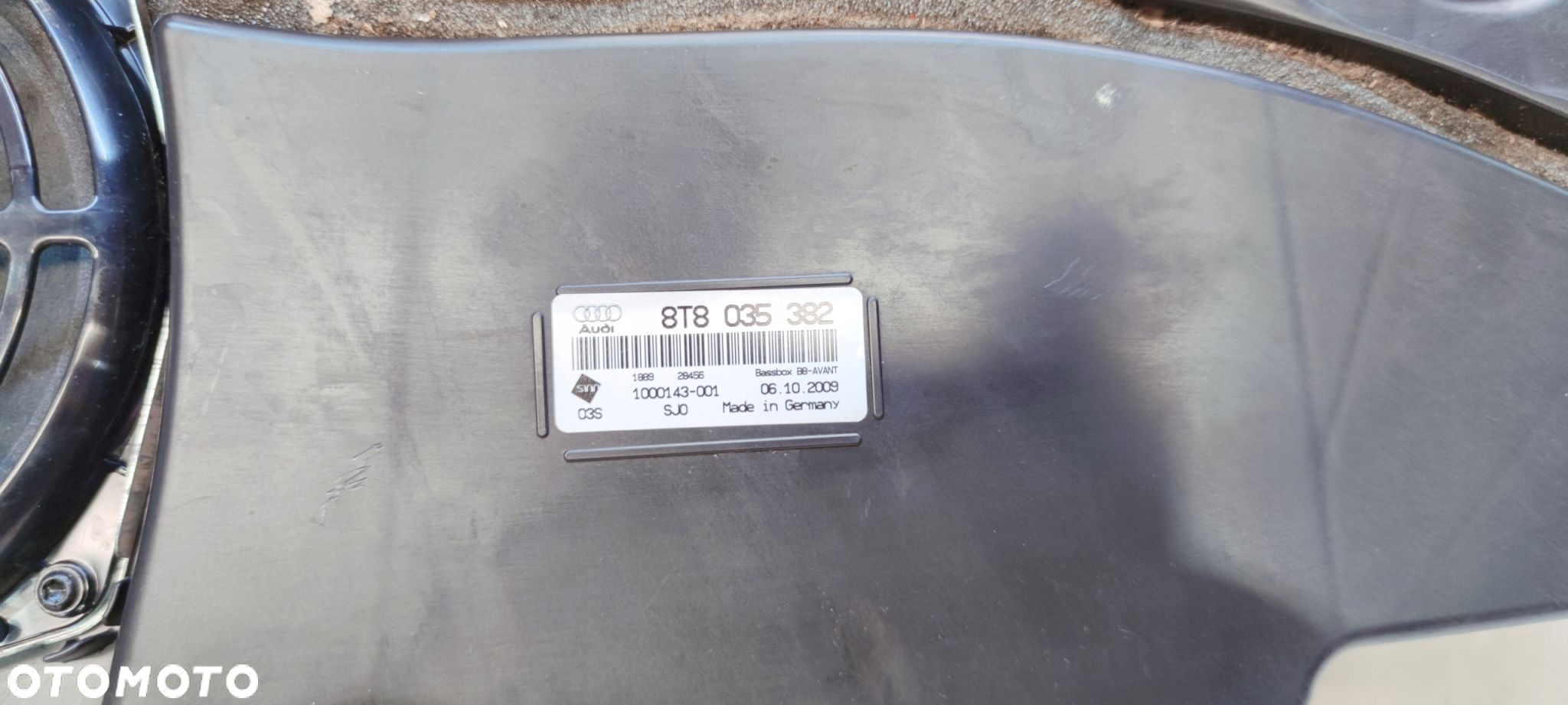 GŁOŚNIK SUBWOOFER TUBA AUDI A4 B8 ALLROAD A5 8T 8T8035382 - 2