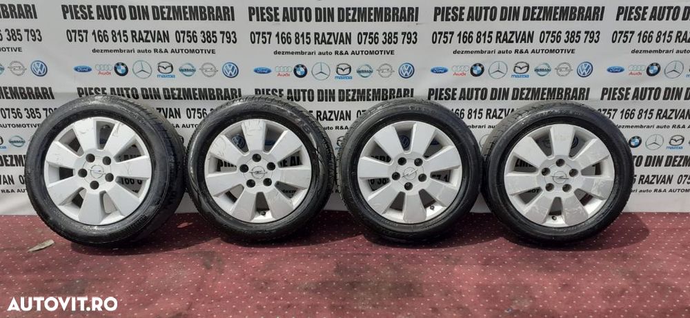 Jante Aluminiu Opel R15 Astra Meriva Zafira 5x108 Anvelope 185/60R15 - 3
