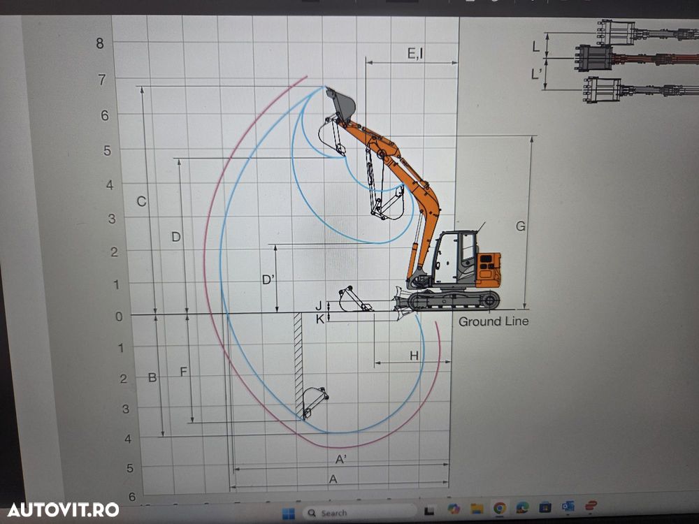 Hitachi ZX85, 2023, 2.314h, MASA OPERATIONALA 9,3tone, senile cauciuc pad, CUPLA RAPIDA HIDRAULICA si 3 cupe NOI, latime 2,2m, ad sapare 5m, inst picon pe brate, Aer cond, camera spate, posibil leasing 4 ani, CA NOU-PROMOTIE 63900 EUR+tva - 8