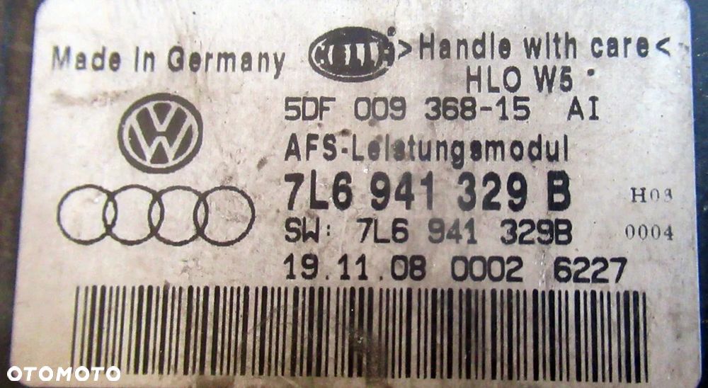 skoda octavia ii lift sterownik moduł świateł xenon 7l6941329b - 3