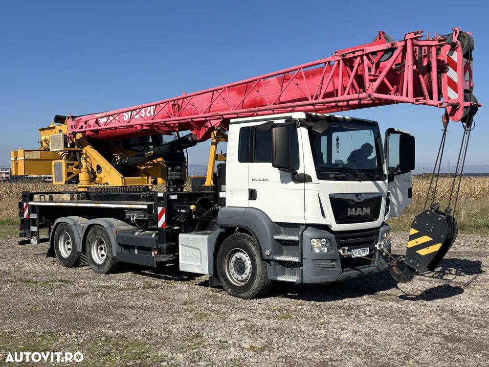 MAN TGS 26.429 Automacara Palfinger/Sany SPC 320, 2019, 1900KM, 920 ore macara, Sarcina 32 tone, inaltime 32+9m jib - 1
