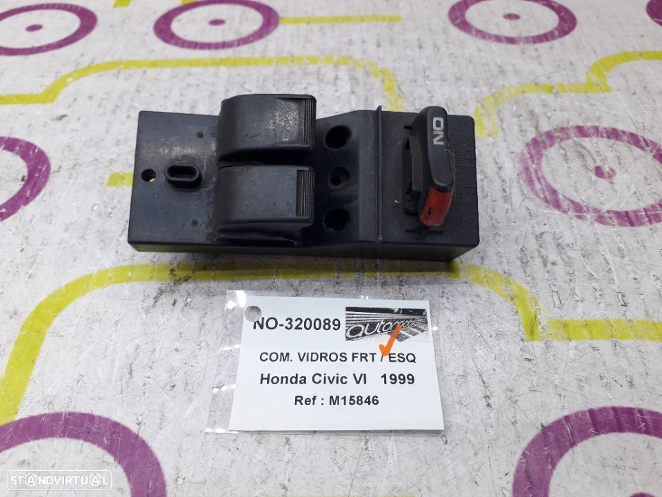 Comando de Vidros Frt / Esq Honda Civic VI de 1999 - Ref : M15846 - NO320089 - 1