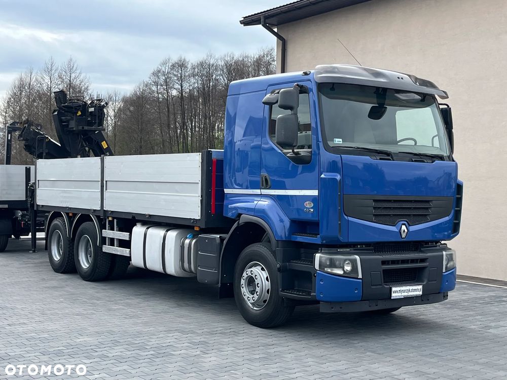 Renault ZESTAW- PREMIUM LANDER 460DXI / 6X4/ HDS HIAB 166 B-3 DUO- 12,5m / NOWE OPONY + PRZYCZEPA GNIOTPOL - 2