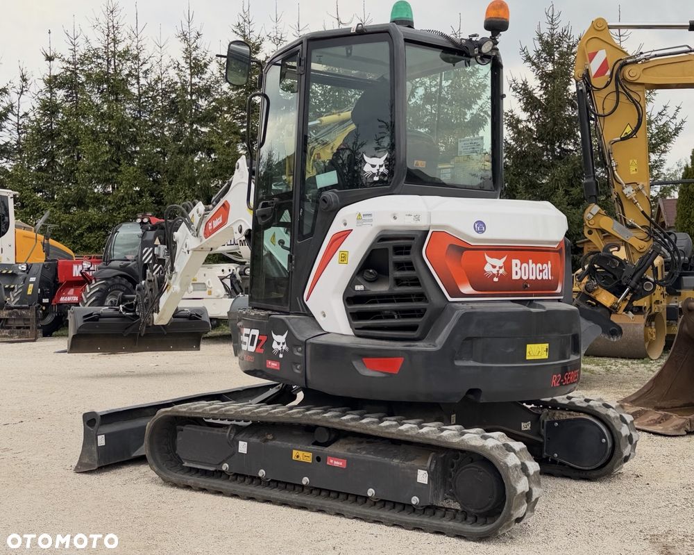 Bobcat Minikoparka Bobcat e50Z 5ton e55 e60 Cat 303.5 304  305 3xłyżki Ramię LOONG dodatkowe linie hydr wyjścia AUX1 + 2 przeciw waga MAX-dociążenie gąsienice 85% od nowości 1 właściciel z Niemiec Auto IDLEE po serwisie Widły wiertnica grabie i inne za dopłatą Szybkozłącze hydr Miller łyżka przedsiębierna Pług  Kubota Takeuchi Jcb - 25