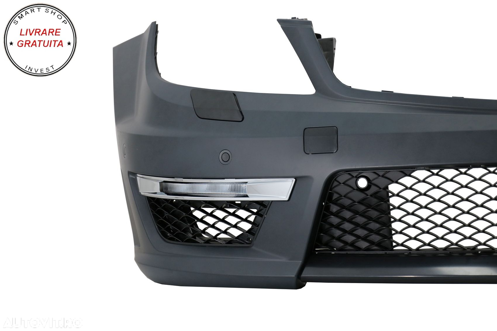 Bara Fata cu Grila Centrala Mercedes C-class W204 Facelift (2012-up) C63 Sport Neg- livrare gratuita - 3