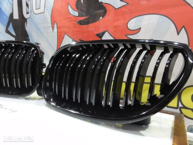 Grelha frontal BMW E60 2003-2010 M4 look / dupla lâmina em preto piano brilhante - 8