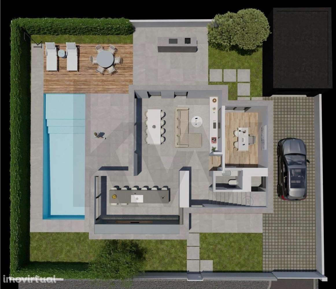 PARA VENDA: Moradia Unifamiliar V4, edificada num lote de terreno com - Grande imagem: 2/19