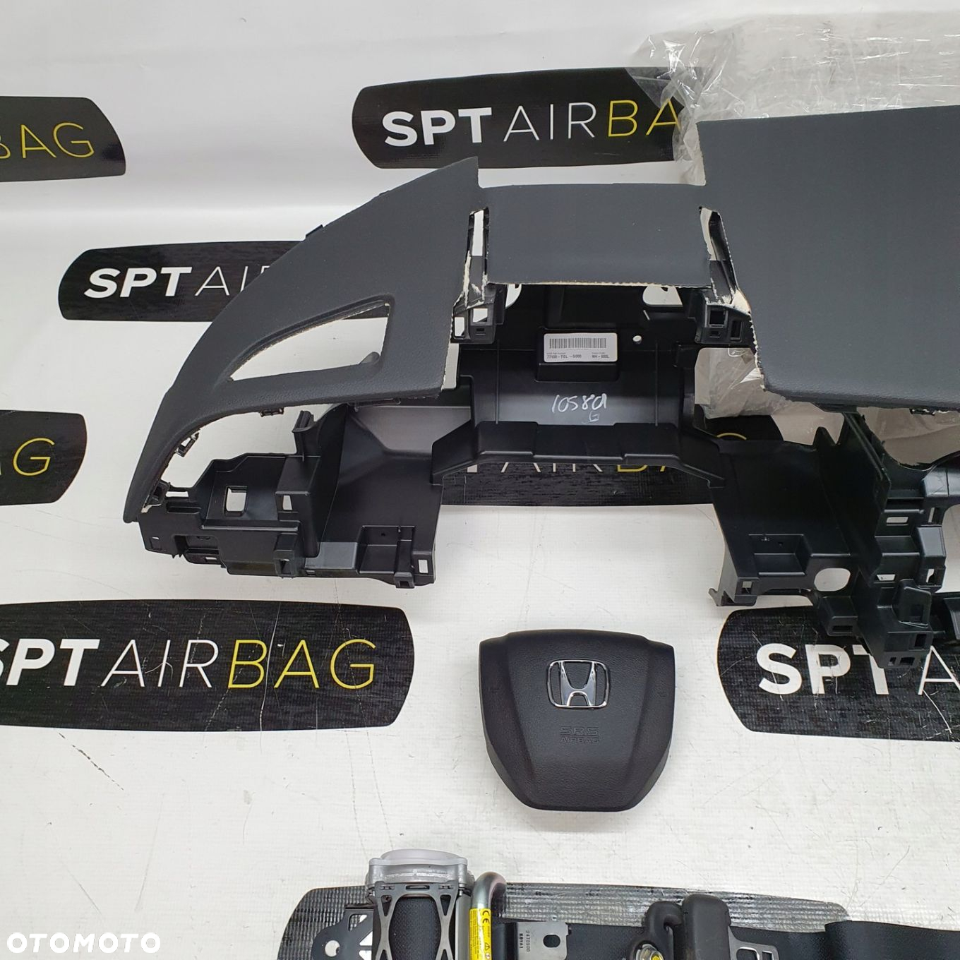 HONDA CIVIC X 10 DESKA ROZDZIELCZA KONSOLA KOKPIT PULPIT PODUSZKI AIRBAG AIR BAG PASY KIT SET - 2