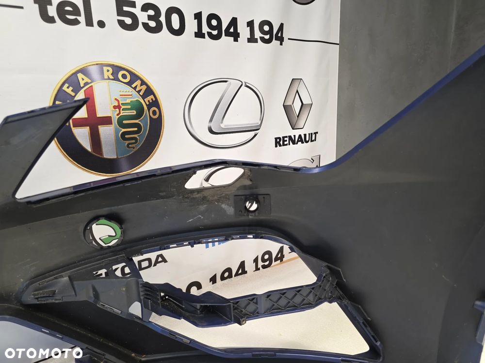 SEAT LEON 3 III LIFT FR CUPRA ZDERZAK PREDNI PRZÓD , ŁADNY , NA SPRYSKI + 4xPDC 4X PDC , KOLOR NIEBIESKI METALIK / ATRAMENTOWY , NR 5F0807221AB , NR AUKCJI NZ1461 - 28
