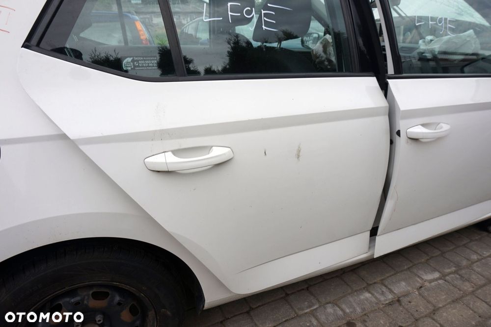 DRZWI TYLNE PRAWE FABIA III NJ3 5D HB LF9E  BIAŁY SKODA 2014-2018 - 4