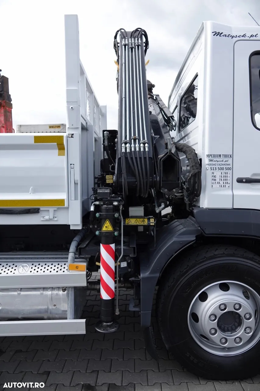 Mercedes-Benz ATEGO 1627 / 4X2 / BASCULĂ 3 LATERALE + HDS HIAB 099 BS-2 / PILOT / ROTATOR / FURCĂ / ANVELOPE 100% / IMPORTAT - 18