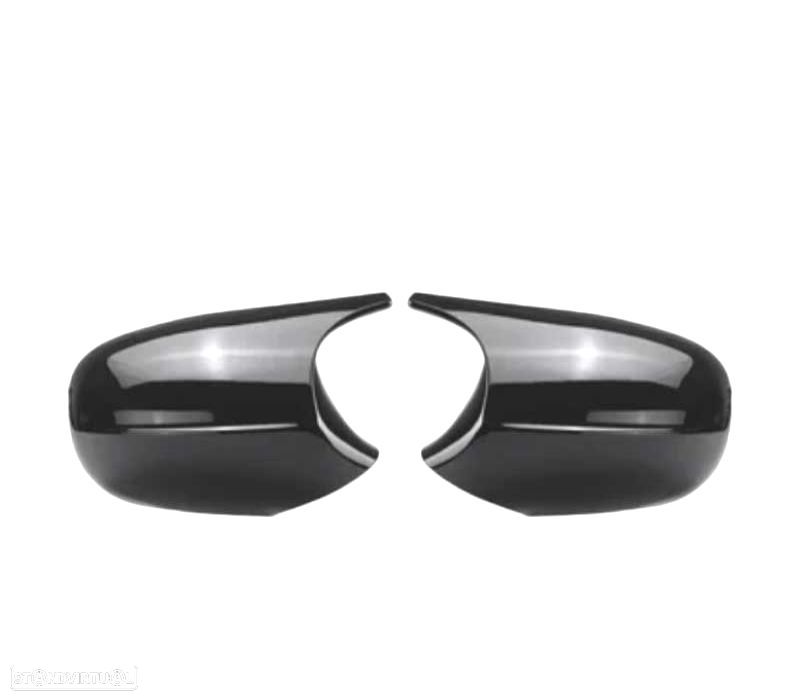 CAPAS DOS ESPELHOS BMW E90 E91 E92 E93 E81 E87 E82 E83 LCI LOOK M4 PRETO BRILHANTE - 2