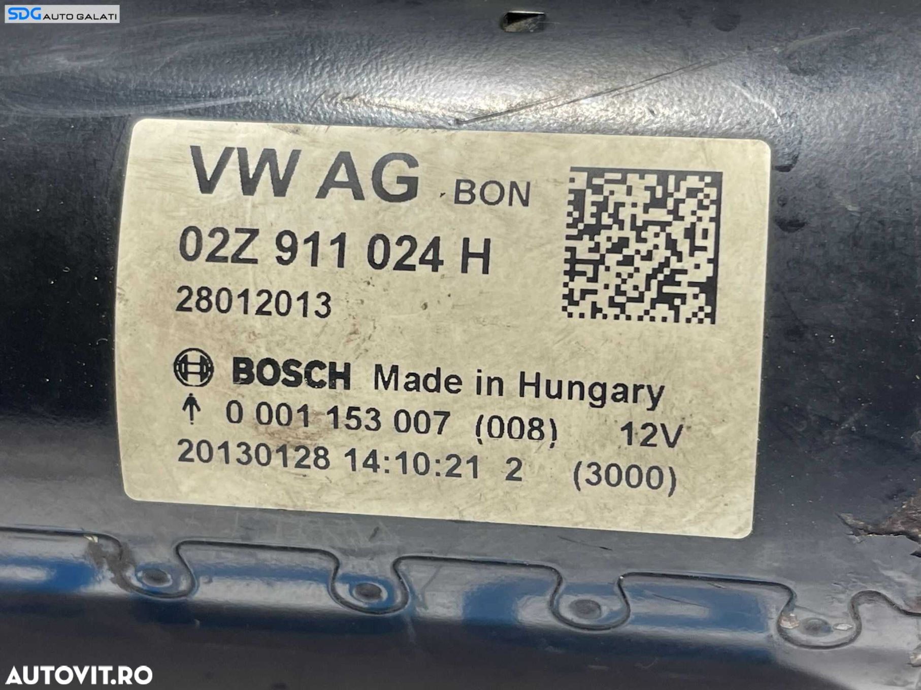 Electromotor cu 13 Dinti Seat Leon 5F 2.0 TDI DFFA CRMB CKFC DJGA CUNA CUPA DSTB DTTC DTTA DSUD DTRD CRVC 2013 - 2020 Cod 02Z911024H 0001153007 0001153008 1005831827 [M7208] - 6