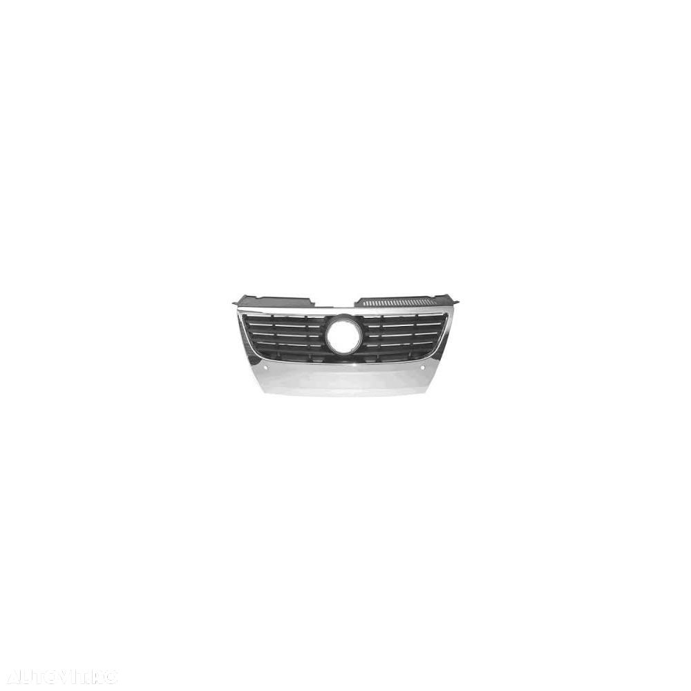 Grila radiator VW Passat (B6), 01.2005-07.2010, cu gauri senzori de parcare, 3CO853651AFPW, 955505-3 - 1