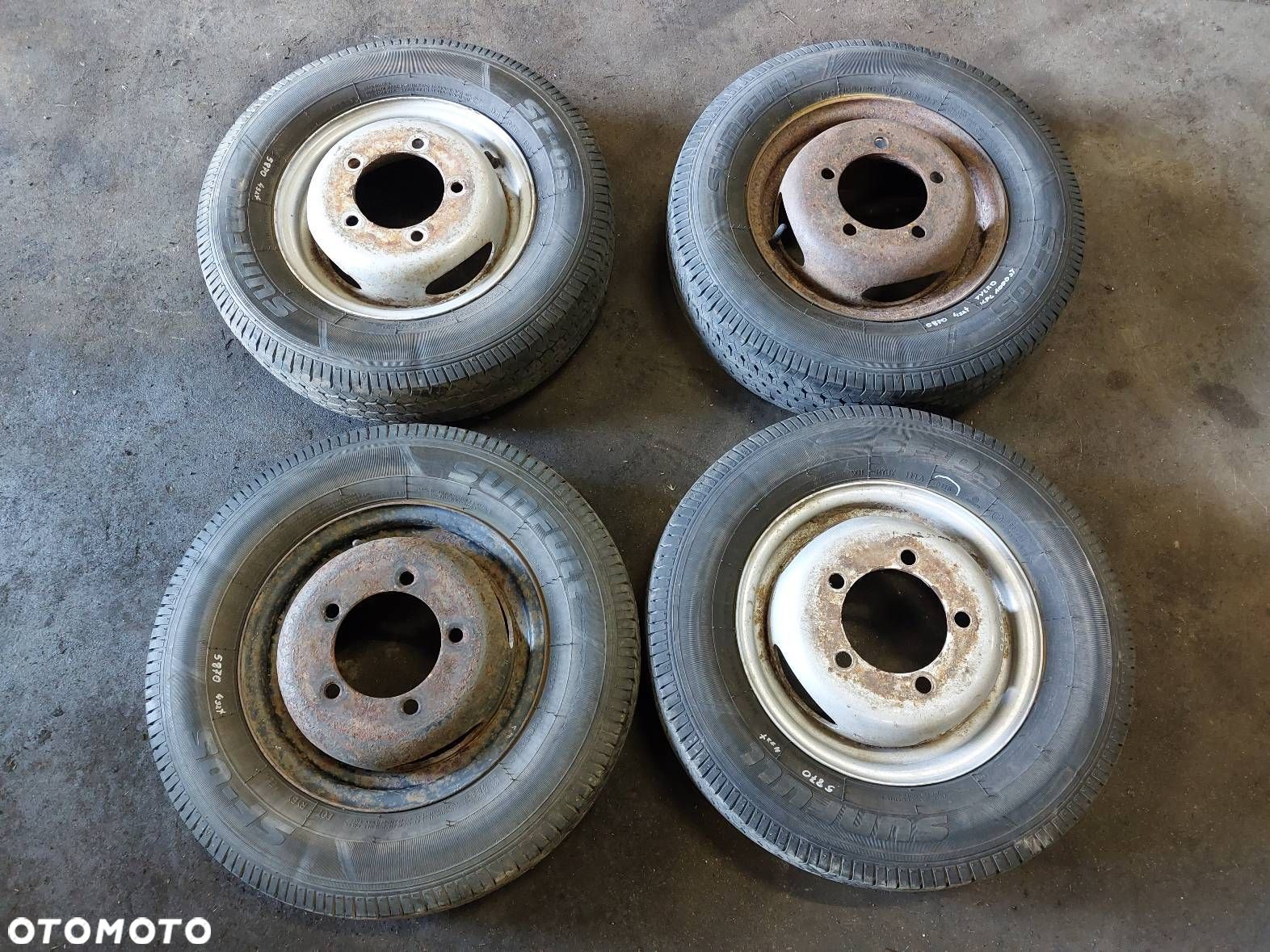 KOŁA KOMPLET FELGI OPONY CAŁOROCZONE 5x139 155R12C  KIA BONGO K2700 - 1