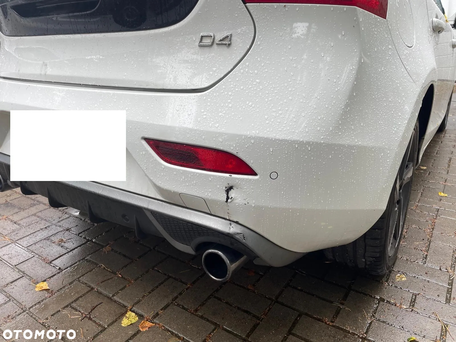 zderzak kompletny 614 tyl tylny volvo v40 r-design pdc dyfuzor - 2