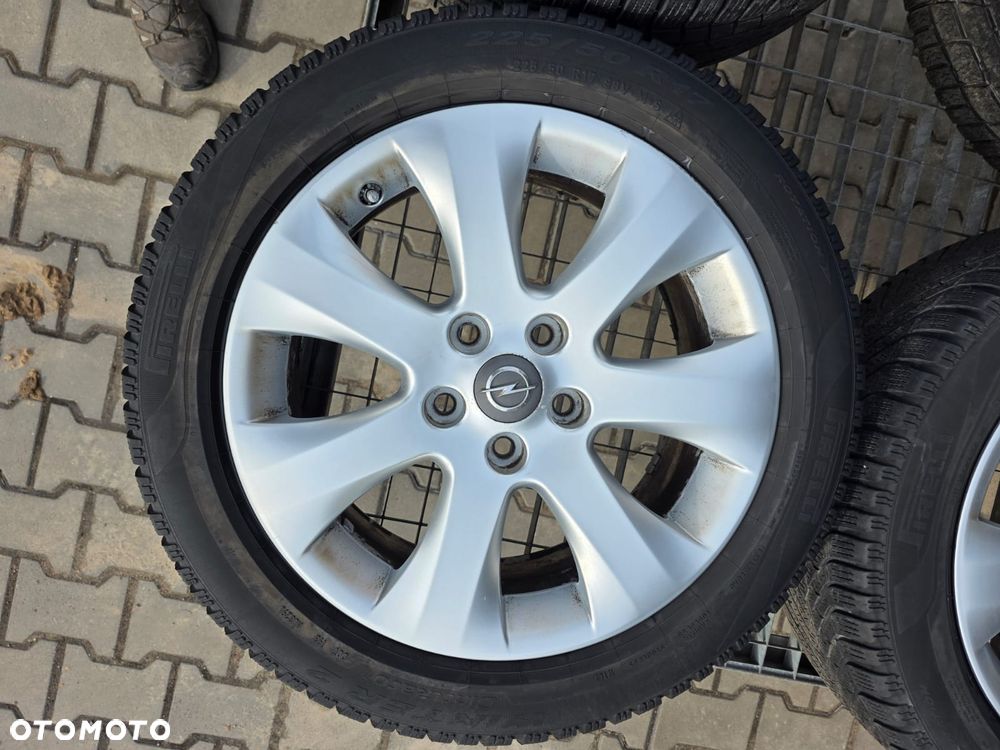 Opel Astra j Zafira c 5x115 r17 felgi aluminiowe koła opony zimowe 225/50 czujniki tpms Komplet 2x pirelli 2x continental - 4