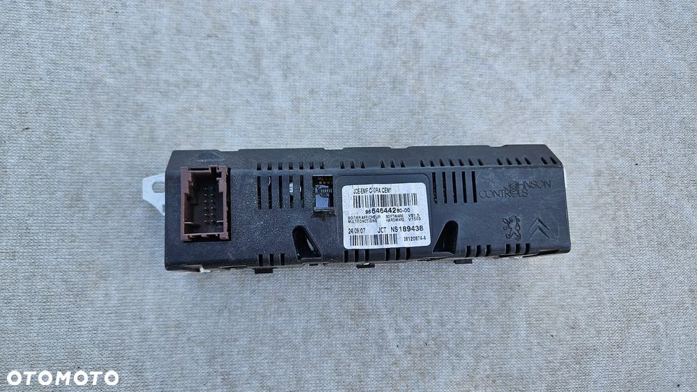 Wyświetlacz ekran radia zegarek Peugeot 308 I T7 2009r 9664644280 - 2