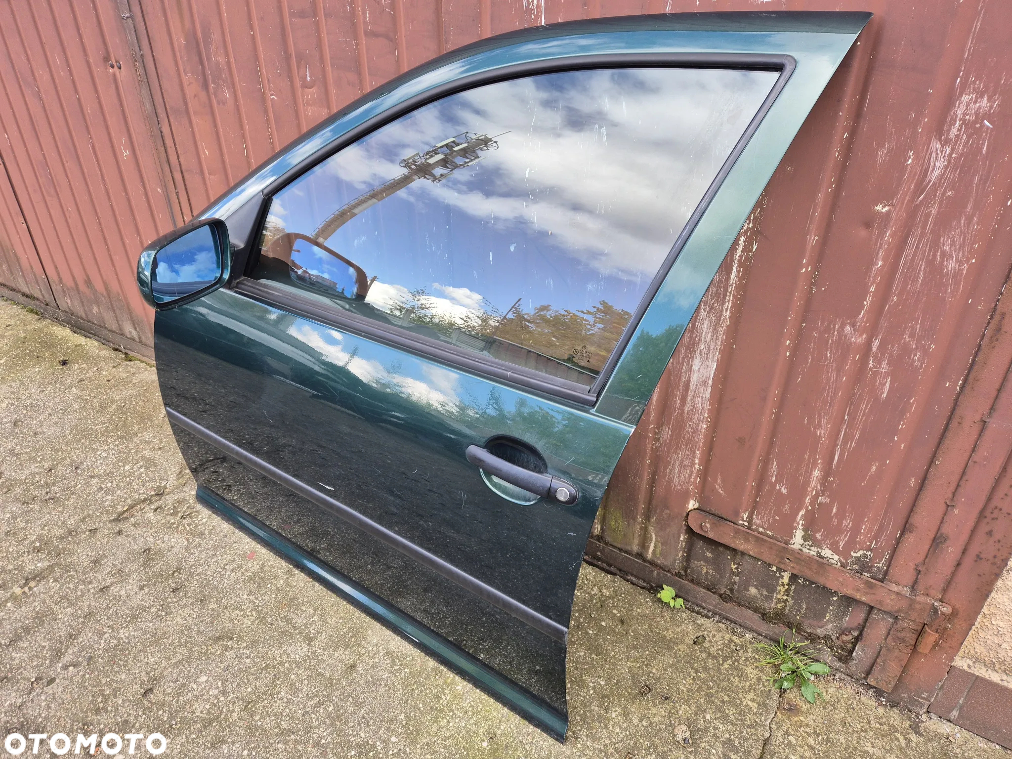 VW Golf IV 4 97- kompletne drzwi przednie lewe 5d LC6M lusterko - 2