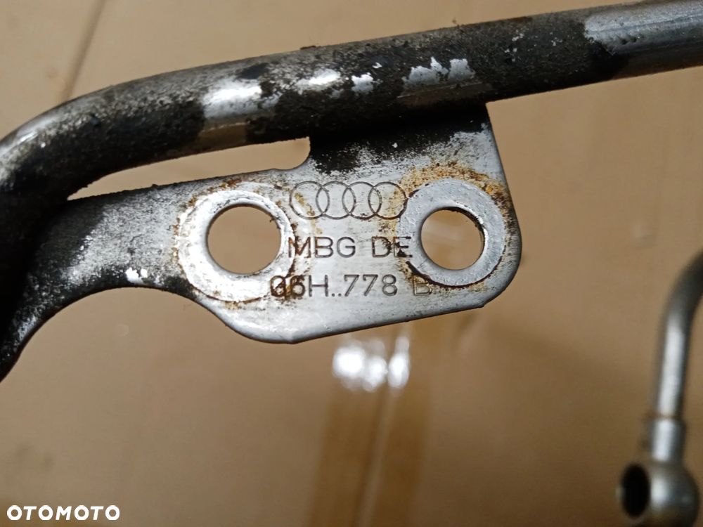 Rurka oleju olejowa turbiny smarująca smarowania Audi A4 B8 A5 2.0 TFSI 06H778B - 5