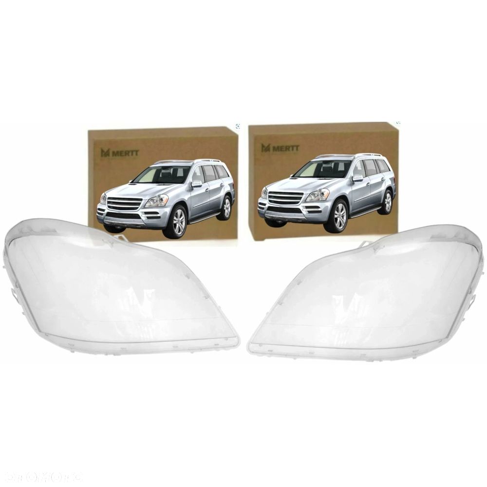 MERCEDES GL X164 2006-2012 KLOSZE LEWY PRAWY szkło reflektora lampy komplet - 1
