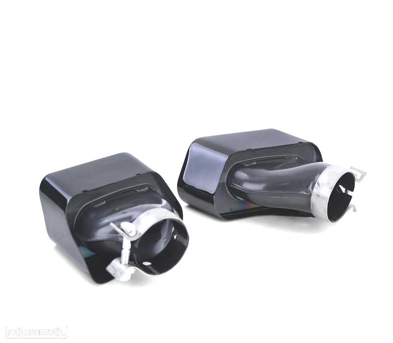 DIFUSOR BMW SÉRIE 5 F10 F11 10-17 LOOK M PERFORMANCE PRETO BRILHANTE + PONTEIRAS ESCAPE PRETO ABS - 3