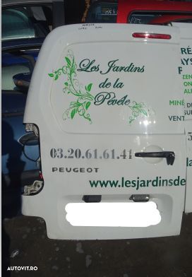 Vand usa Spate Stanga-Dreapta (Portbagaj) Peugeot Partner din 2010 volan pe stanga fara rugina - 4