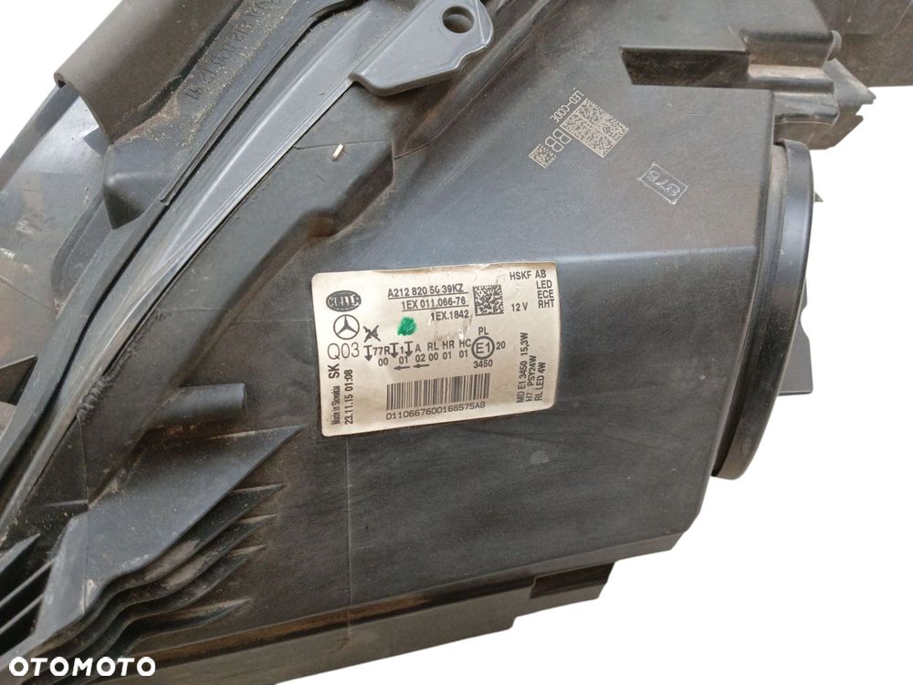 LAMPA PRAWY PRZÓD MERCEDES E W212 LIFT (2012-2016) 2.2 BlueTEC 136KM A2128205039 - 8