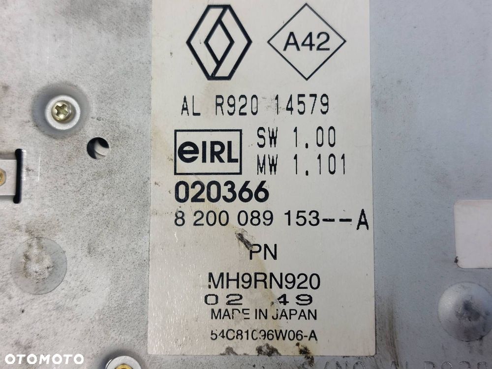 RADIO ODTWARZACZ + KOD RENAULT LAGUNA II 8200089153 CABASSE - 4