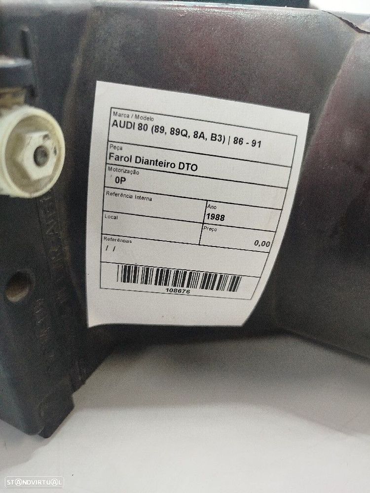 Farol/ Otica Dianteiro Dto Audi 80 (89, 89Q, 8A, B3) - 5