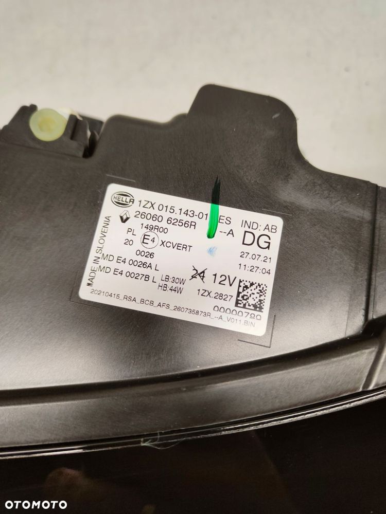 renault megane ev etech lampa lewy przód 260606256r - 3