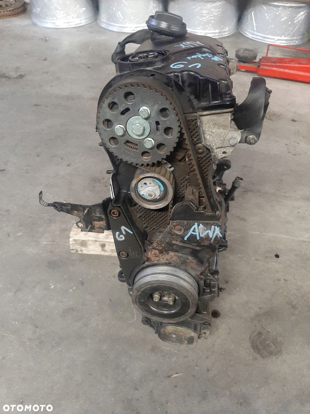 AUDI A4 B6 2000- SILNIK KOMPLETNY DIESEL AWX 1.9 TDI 189000KM - 3
