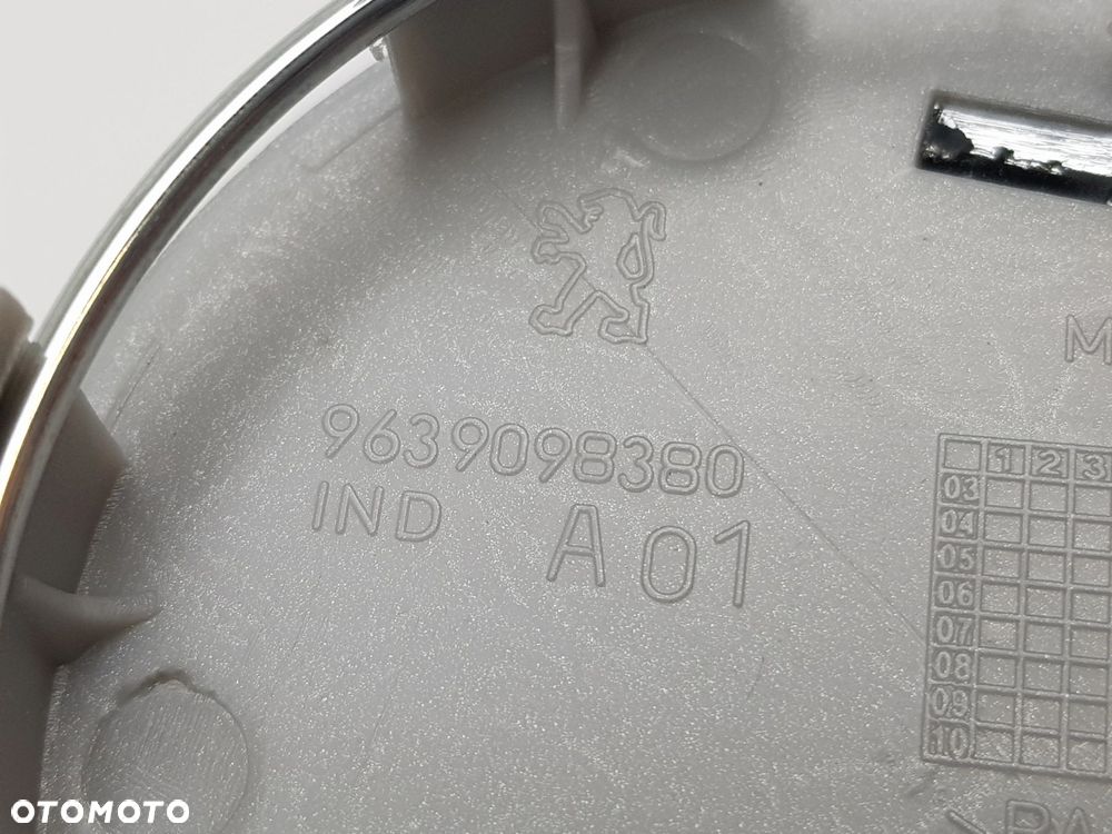 ORYGINALNY Dekielek Kołpak Nakładka Peugeot 206 207 307 308 508 9639098380 - 6