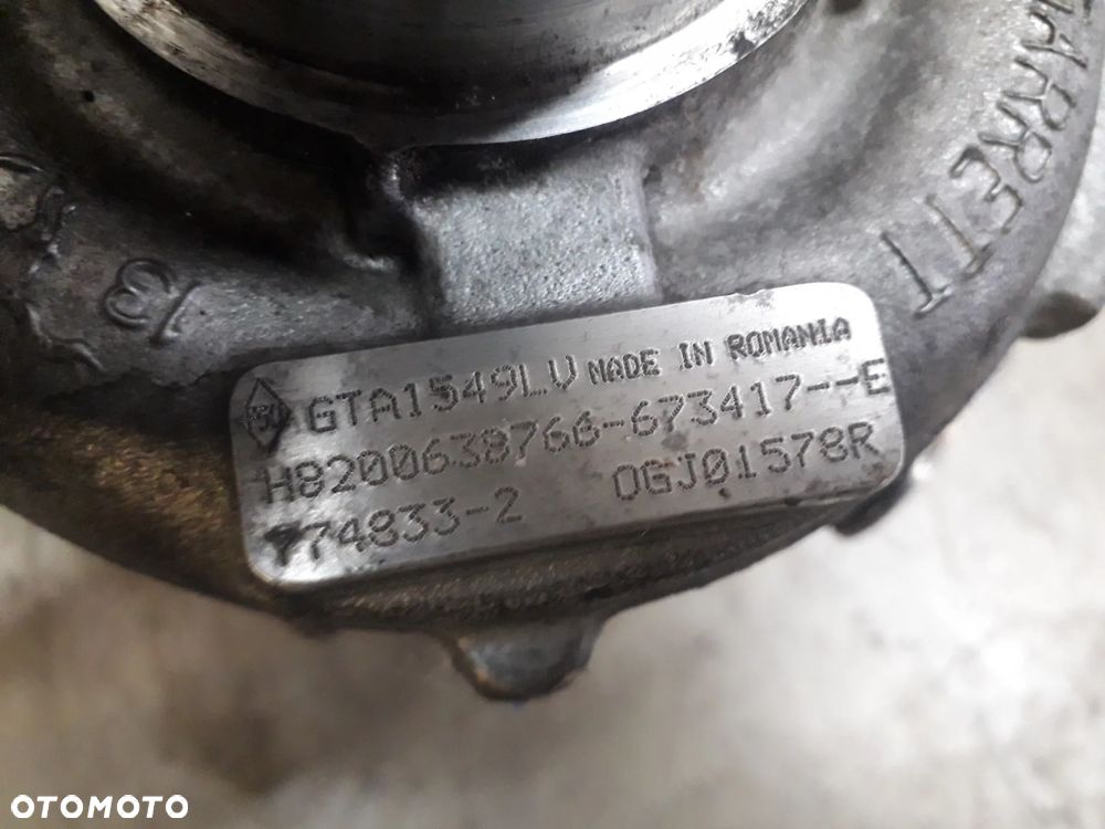 turbina turbosprężarka 8200638766 GTA1549LV Qashqai I 2.0dci - 5
