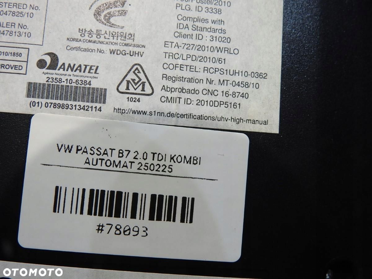 MODUŁ STEROWNIK BLUETOOTH VW PASSAT B7 5K0035730D - 4