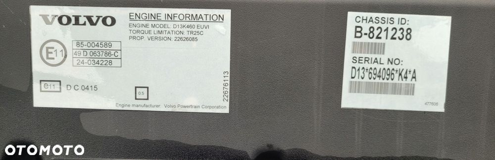 KOMPLETNY SILNIK VOLVO FH D13K460 EURO 6 460KM EURO 6 E6 k2 - 5