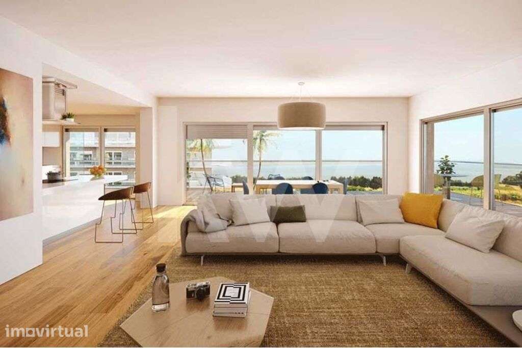 Magnifico T3 com enormes varandas em condomínio de luxo junto ao rio T - Grande imagem: 2/14