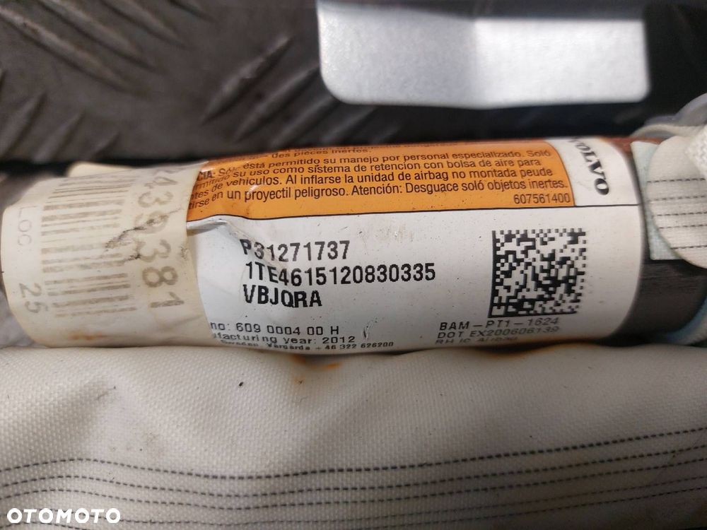 KURTYNA BOCZNA PRAWA AIRBAG  VOLVO XC60 I 31271737 - 2