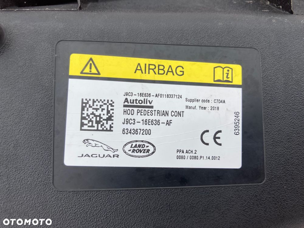 JAGUAR I-PACE X590 AIRBAG MASKI PODUSZKA POWIETRZNA PIESZEGO naprawa regeneracja KURTYNA KURTYNY DESKA KONSOLA FOTELA PASY PAS NABÓJ MASKI - 5