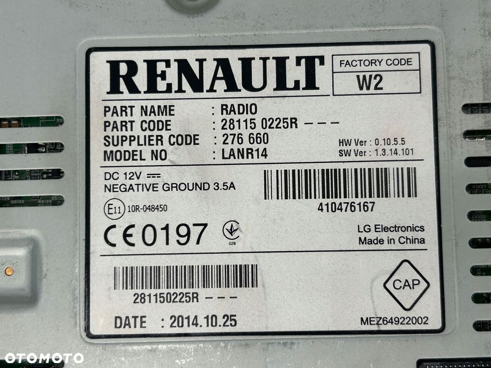 radioodtwarzacz stacja multimedialna renault espace v 281150225r - 5