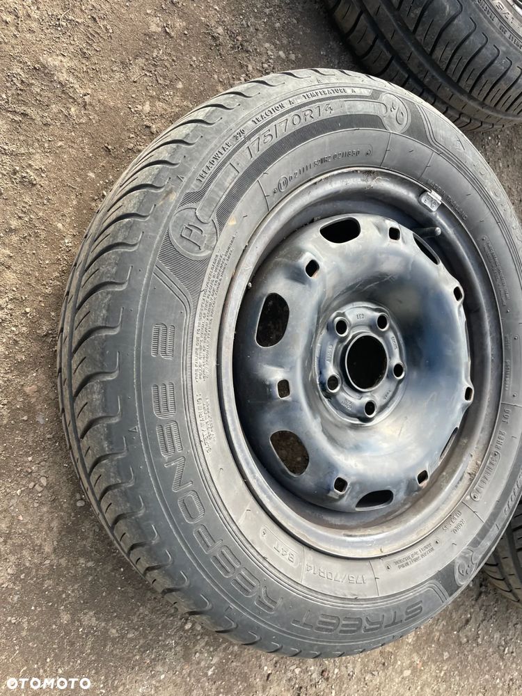 Koło felgi z oponami dunlop 14' 5x100 ET35 6Q0801027R POLO 9N SKODA FABIA I IBIZA IV - 4