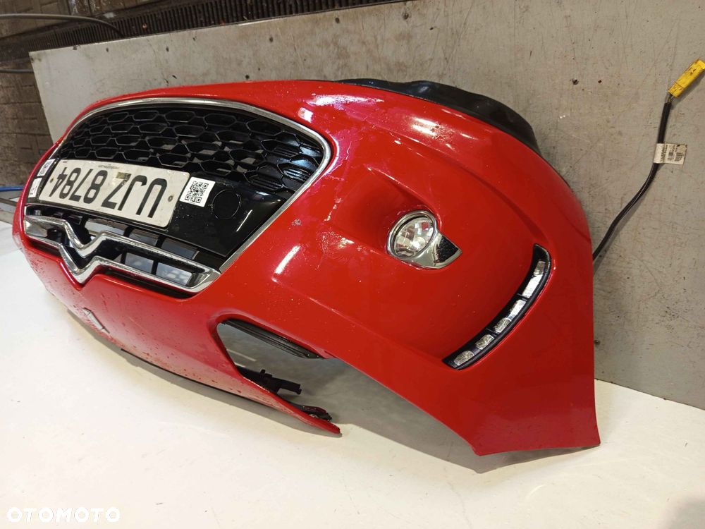 ^ ZDERZAK PRZÓD PRZEDNI CITROEN DS3 KKN CZERWONY ŚWIATŁA DZIENNE DRL LED HALOGENY - 5
