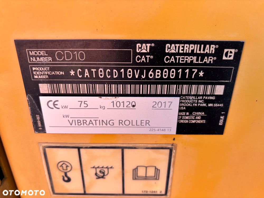 Caterpillar CAT CD10 2017 r WAGA 10TON , STAL STAL,obcinarka, bębny dzielone - 5