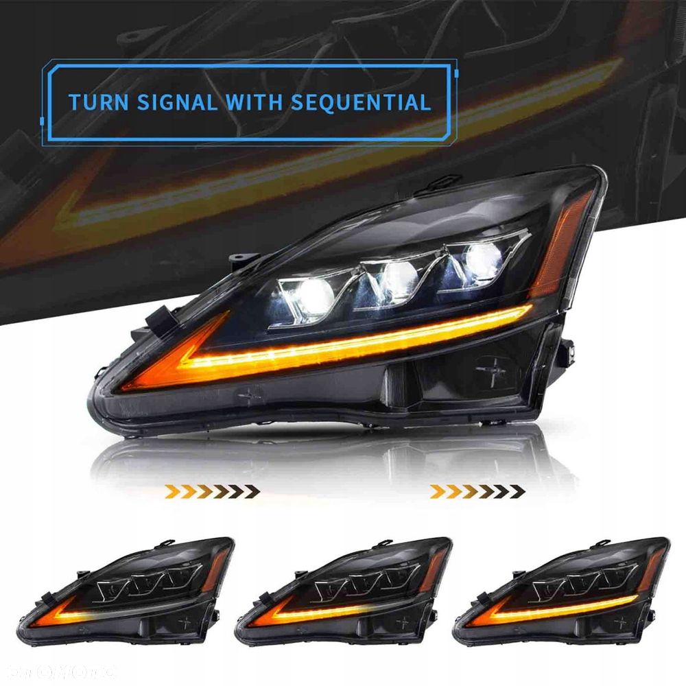 reflektory lampy kpl vland full led neon dts tuning lexus is ii 2 2006-2013 - 8