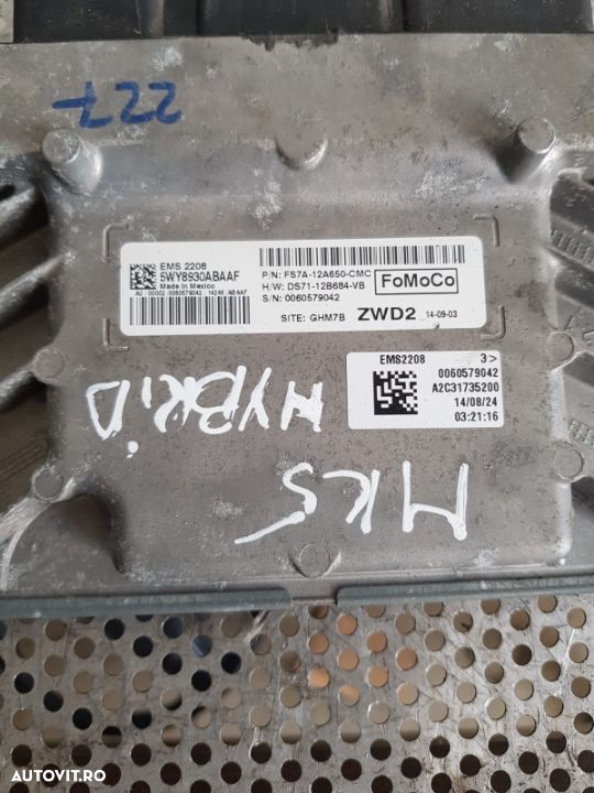 Calculator Motor Ecu Pcm Ecm Ford Mondeo Mk5 Luca Fusion 2.0 Benzina Hybrid Motor UACA UACB UACC - 3
