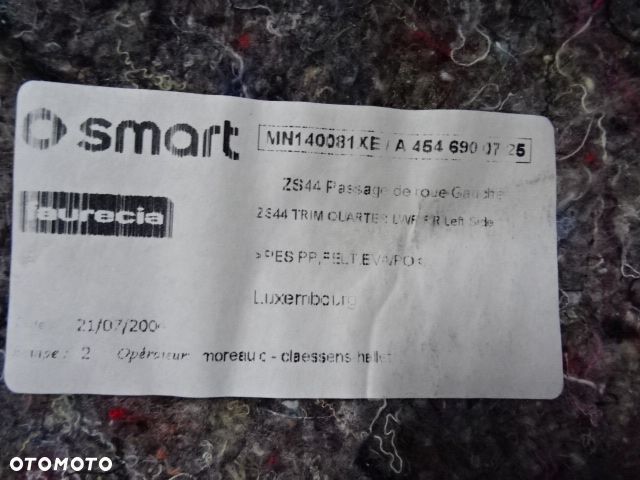 BOCZKI PODŁOGA BAGAŻNIKA SMART FORFOUR I 04-06 NR176 - 13
