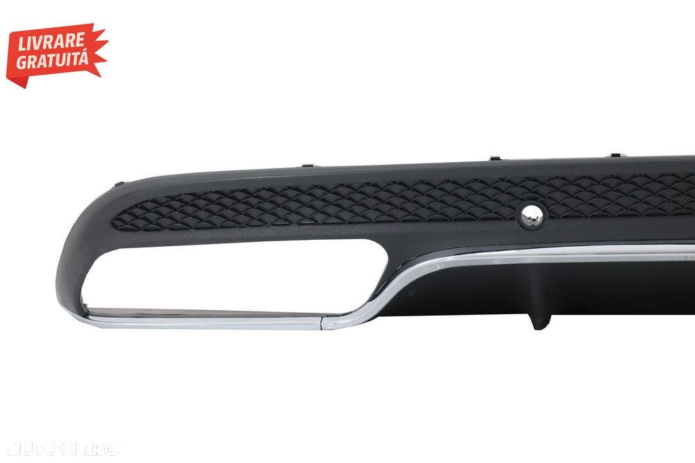Difuzor Bara Spate cu Ornamente tobe Mercedes C-Class W205 S205 (2014-2020) C63 De- livrare gratuita - 3